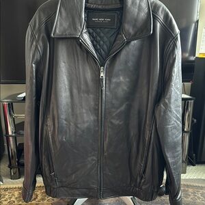 Marc New York Black quilted, Leather Jacket Versatile Design